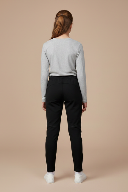 Pantalon Noir Sport Enfant Zippé Réfléchissant - Polyester - vue 2