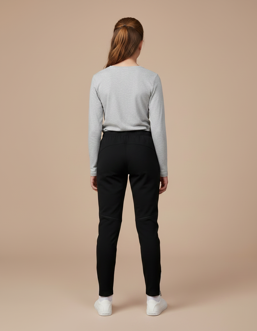 Pantalon Noir Sport Enfant Zippé Réfléchissant - Polyester - vue 2