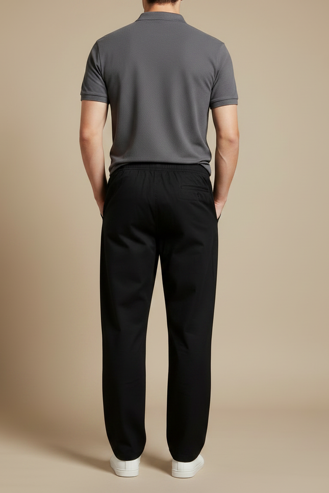 Pantalon Noir Straight - Coton - vue 2