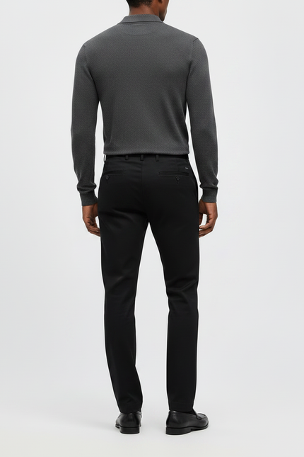 Pantalon Noir Homme Fuselé Décontracté Confortable - Polyester - vue 2