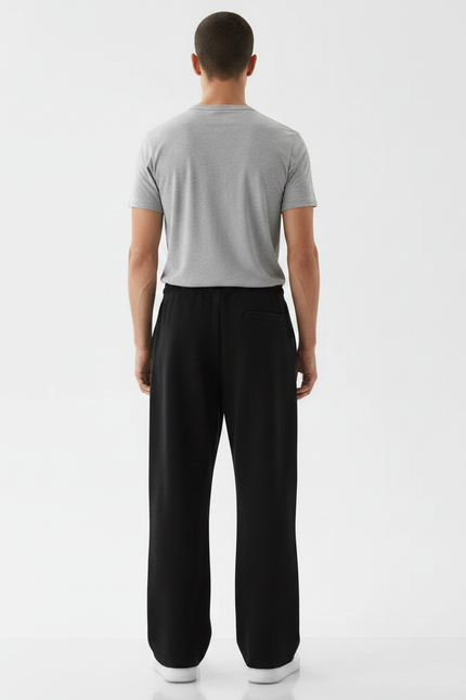Pantalon Baggy Noir Homme - Molleton - vue 2