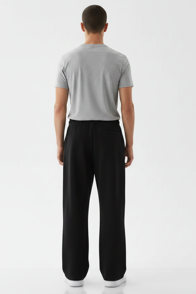Pantalon Baggy Noir Homme - Molleton - vue 2