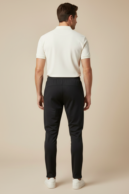 Pantalon Noir Sportif Homme Ajusté Léger - Polyester - vue 2