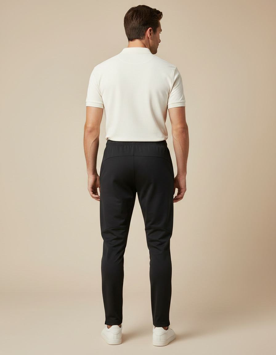 Pantalon Noir Sportif Homme Ajusté Léger - Polyester - vue 2