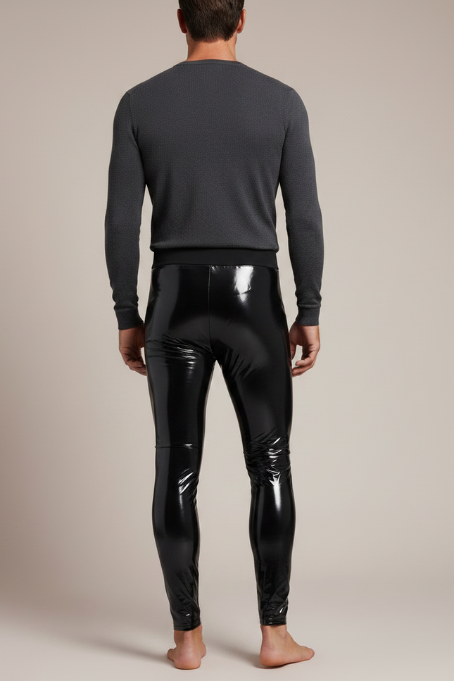 Pantalon Noir Latex - Simili cuir - vue 2