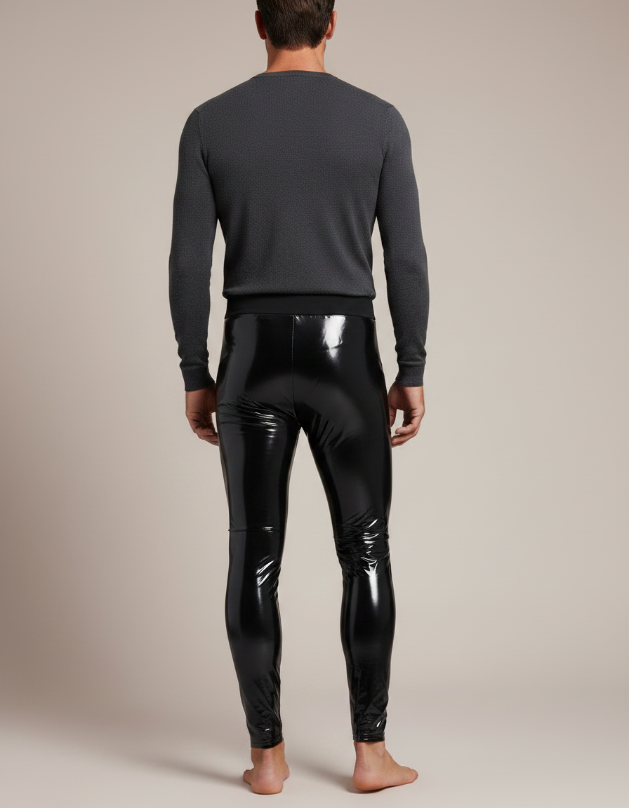 Pantalon Noir Latex - Simili cuir - vue 2