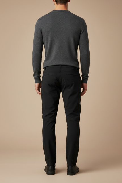 Pantalon Noir Technique Ajusté Respirant Homme - Polyester - vue 2