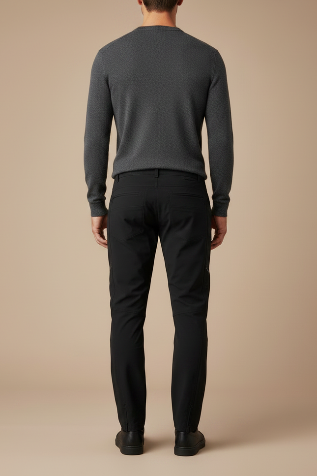 Pantalon Noir Technique Ajusté Respirant Homme - Polyester - vue 2
