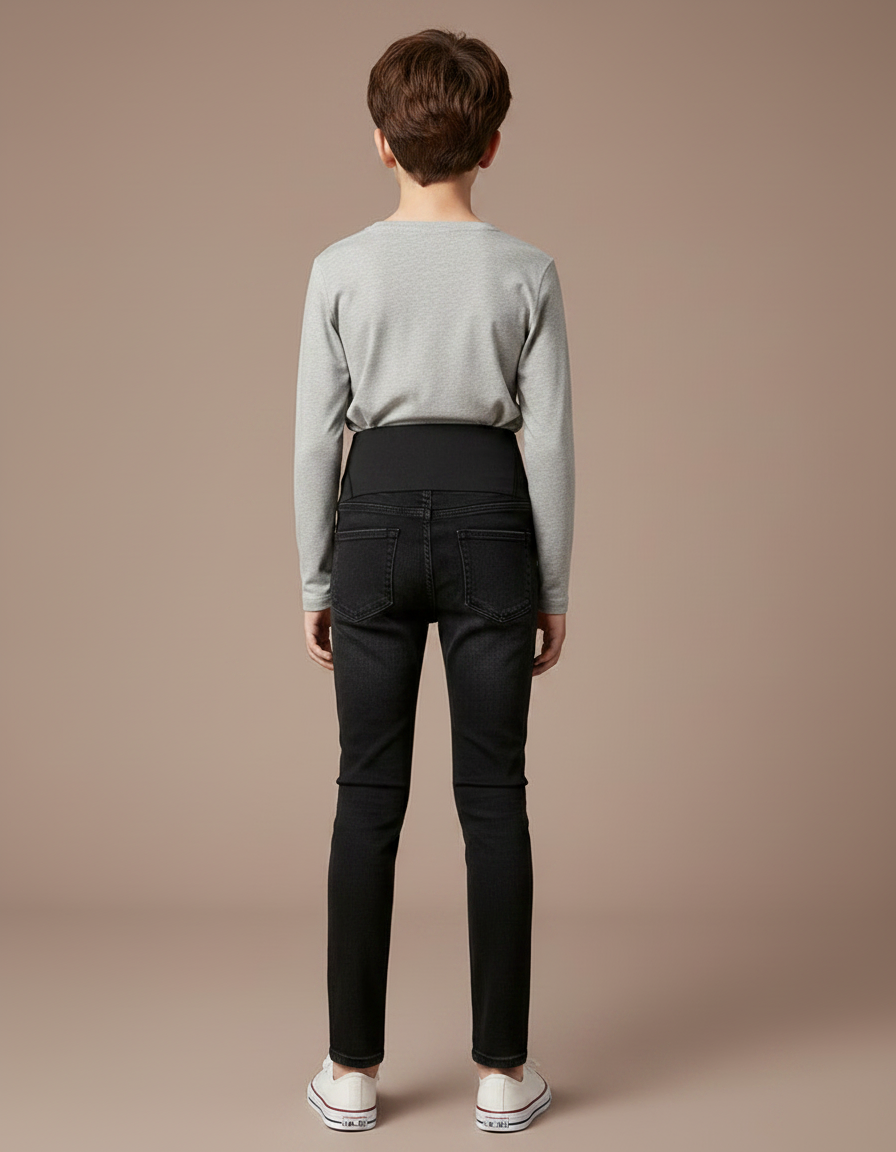 Pantalon Noir Jean Skinny Élastique Ajusté Confortable - vue 2