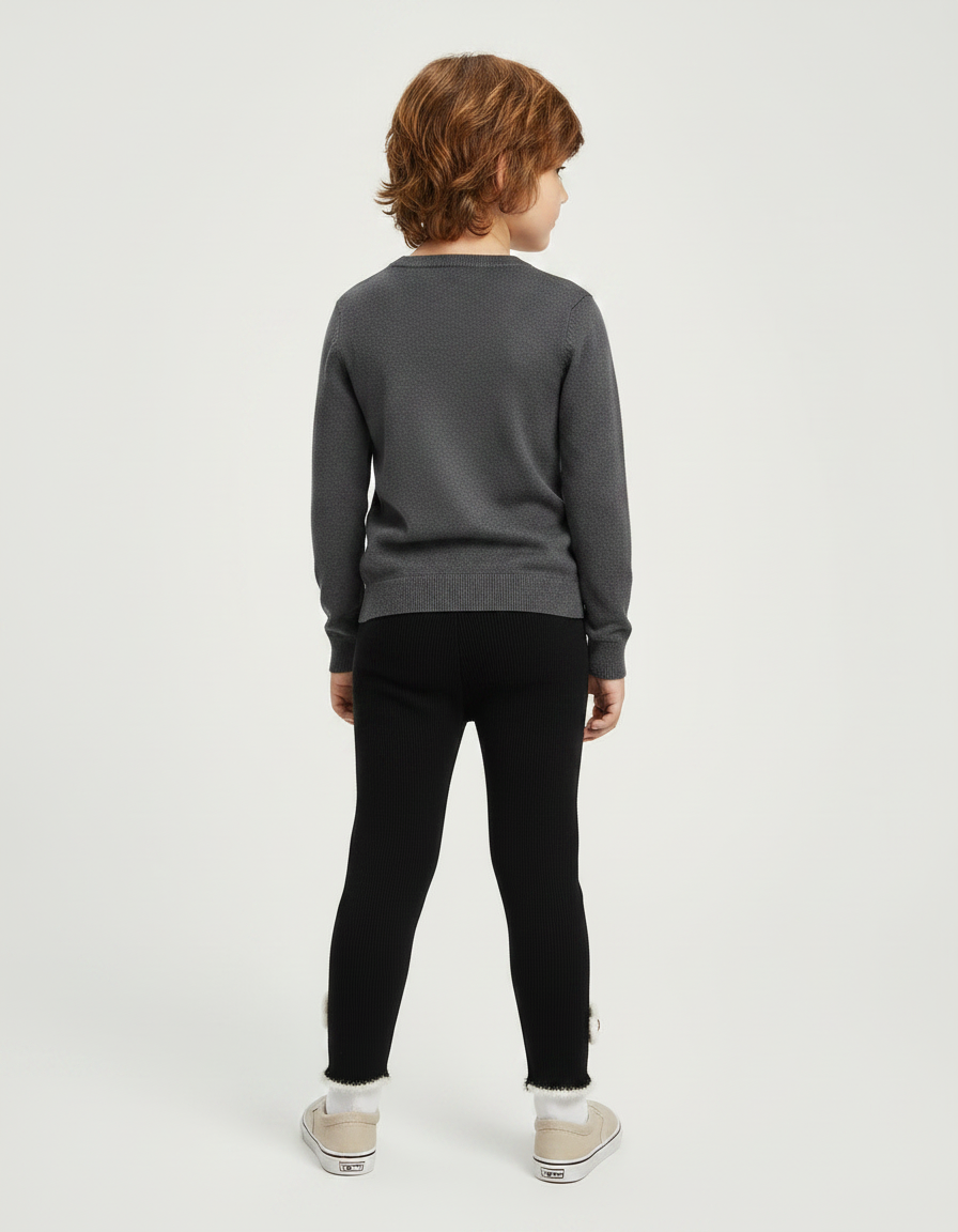 Pantalon Noir Crochet - Maille - vue 2