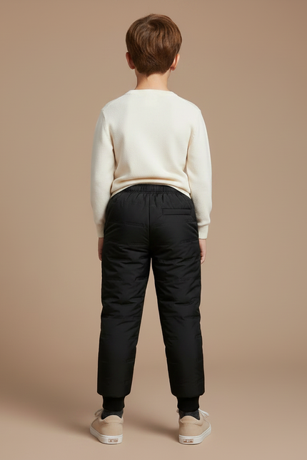 Pantalon Noir Matelassé Hiver Enfant Rembourré - Polyester - vue 2
