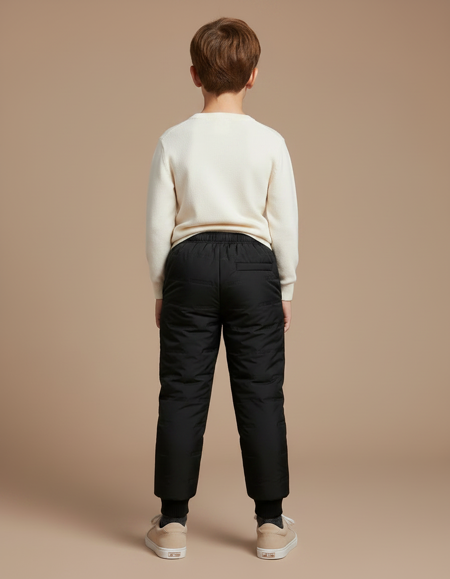 Pantalon Noir Matelassé Hiver Enfant Rembourré - Polyester - vue 2
