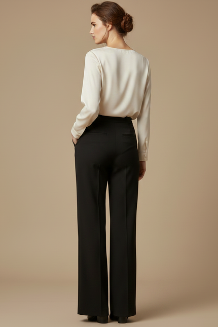 Pantalon Ville Noir Femme - Gabardine - vue 2