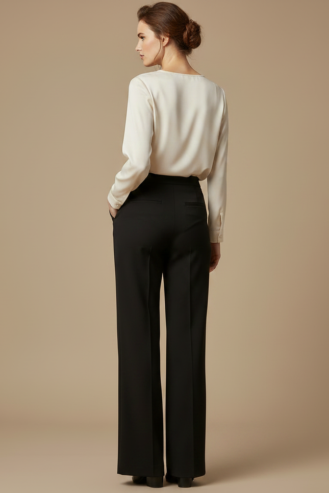 Pantalon Ville Noir Femme - Gabardine - vue 2