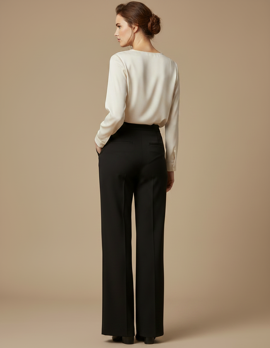 Pantalon Ville Noir Femme - Gabardine - vue 2