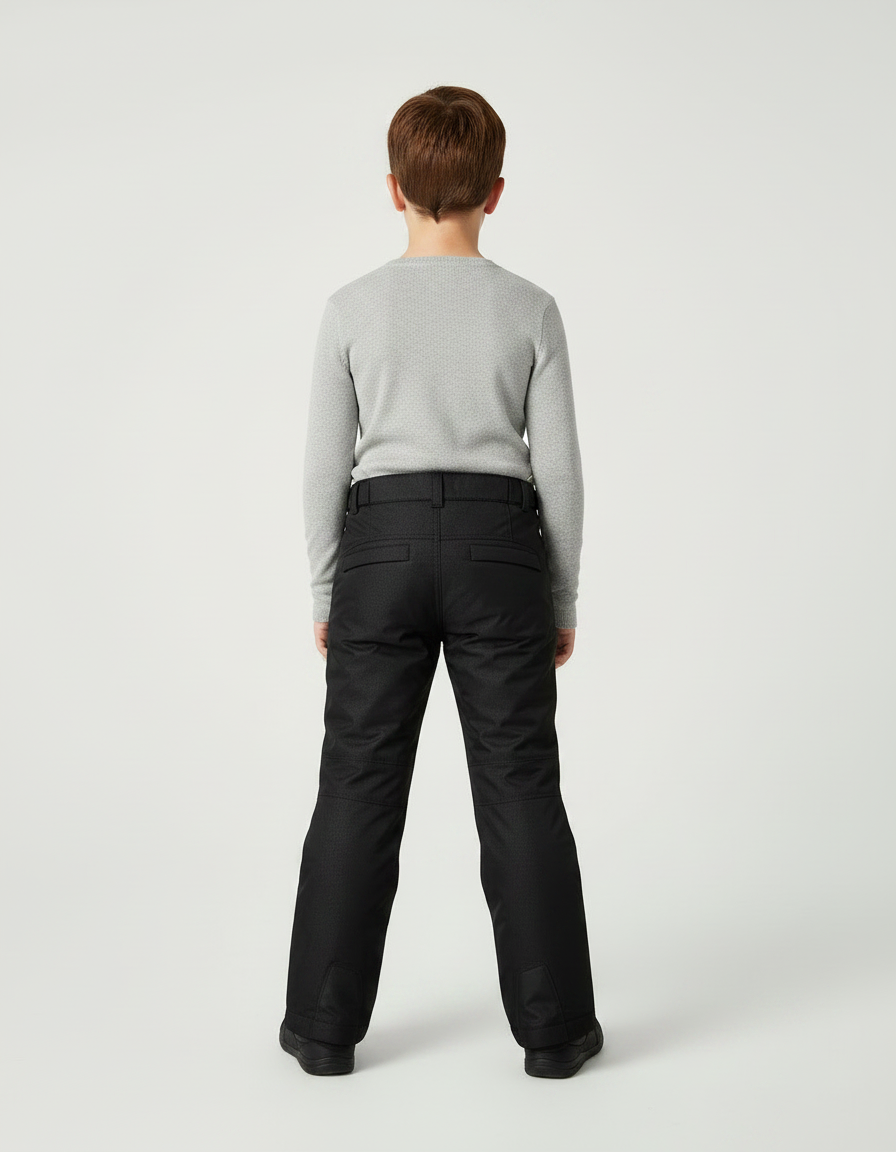 Pantalon Noir Enfant Imperméable Hiver Chaud - Polyester - vue 2