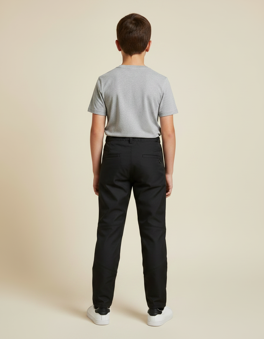 Pantalon Noir Matelassé Sportif Enfant Décontracté - Polyester - vue 2