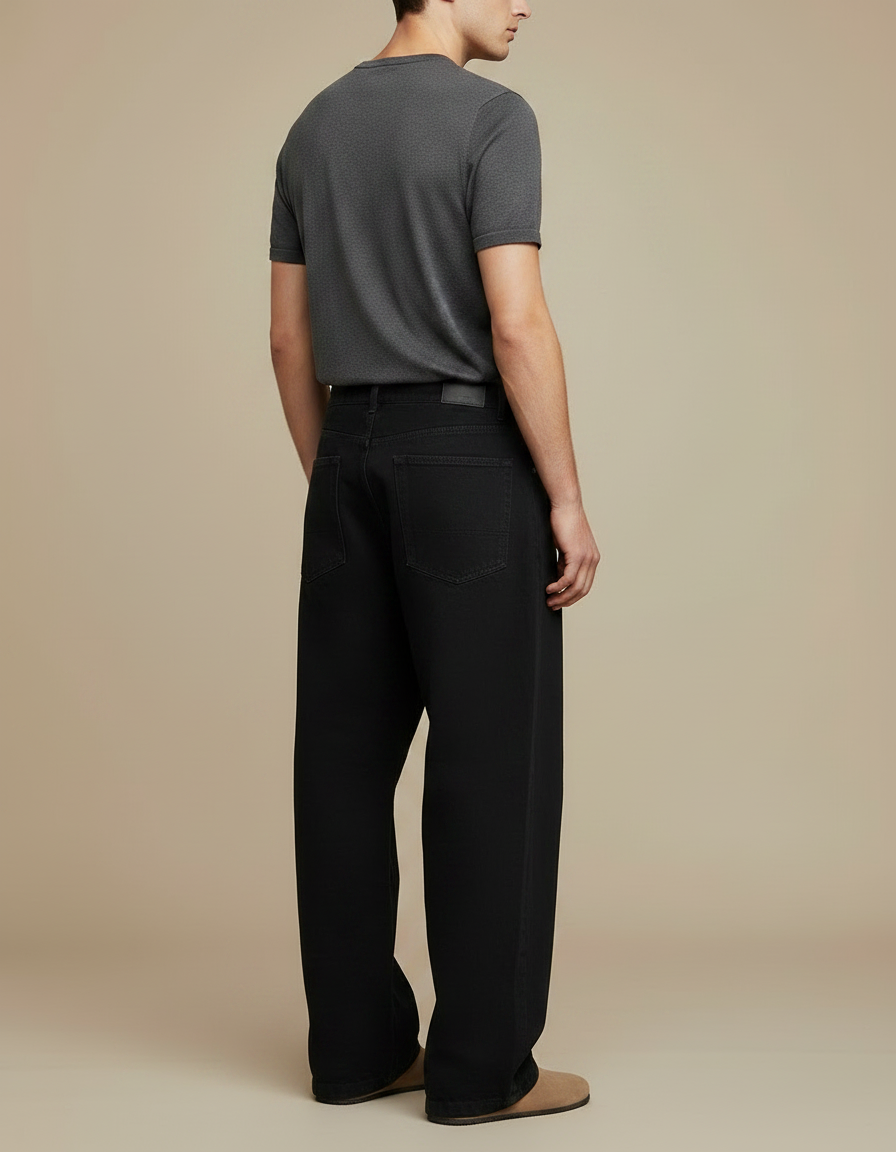 Baggy Pantalon Noir - Jean - vue 2