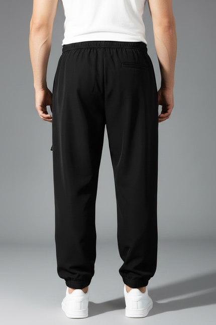 Pantalon Survetement Noir - Polyester - vue 2