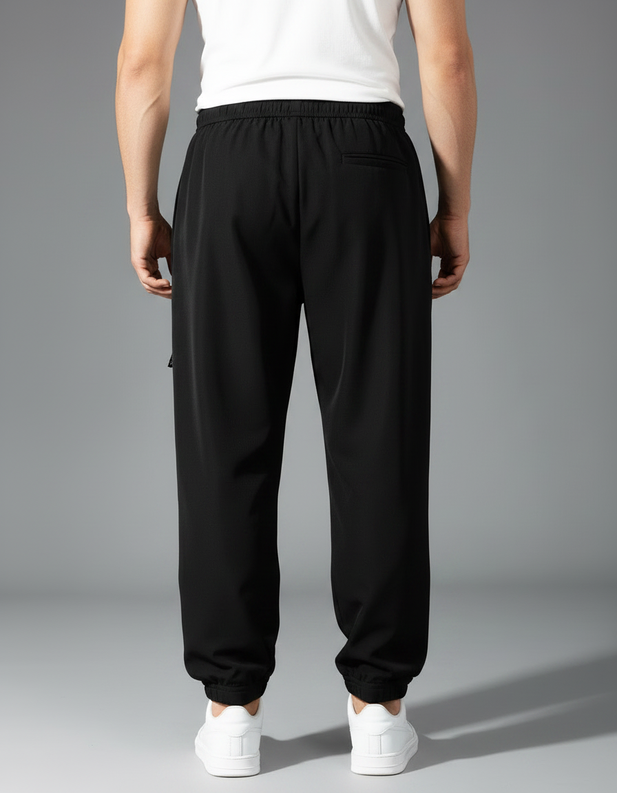 Pantalon Survetement Noir - Polyester - vue 2