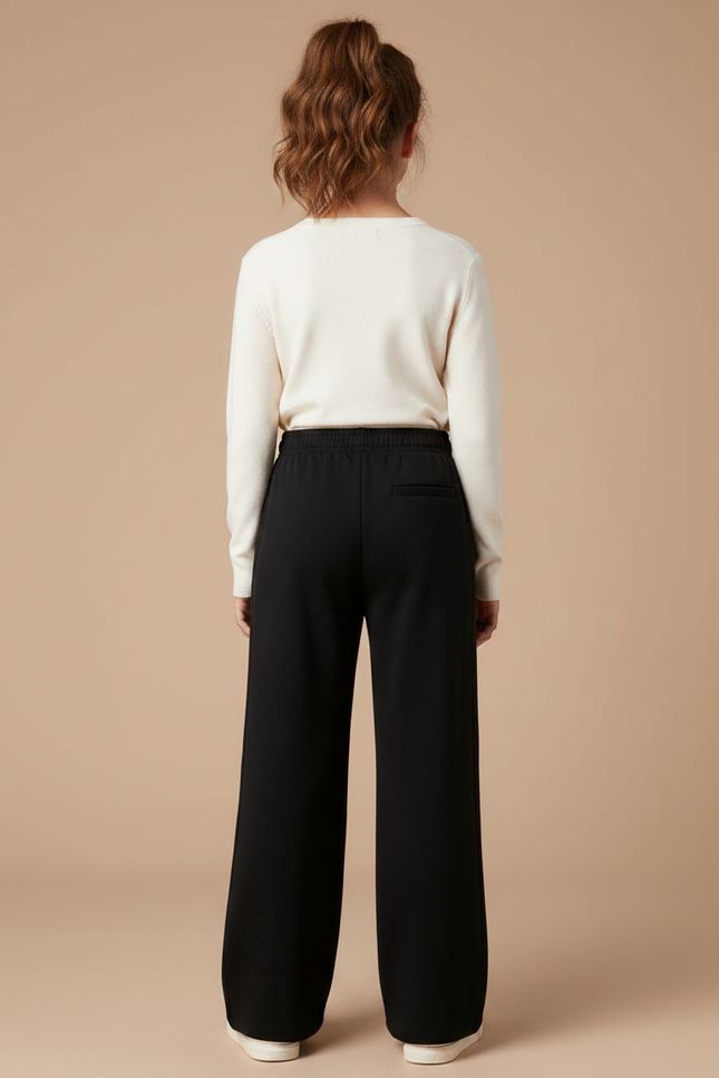 Pantalon Noir Ample Décontracté Confortable Fille - Molleton - vue 2