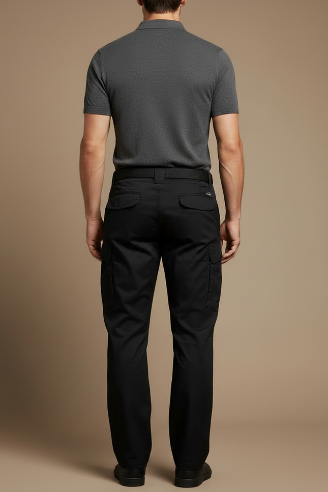 Pantalon Tactique Noir - Toile - vue 2