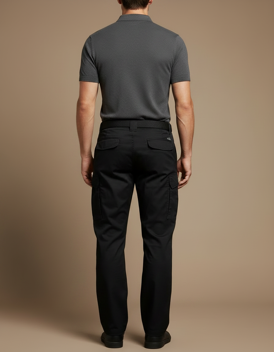 Pantalon Tactique Noir - Toile - vue 2