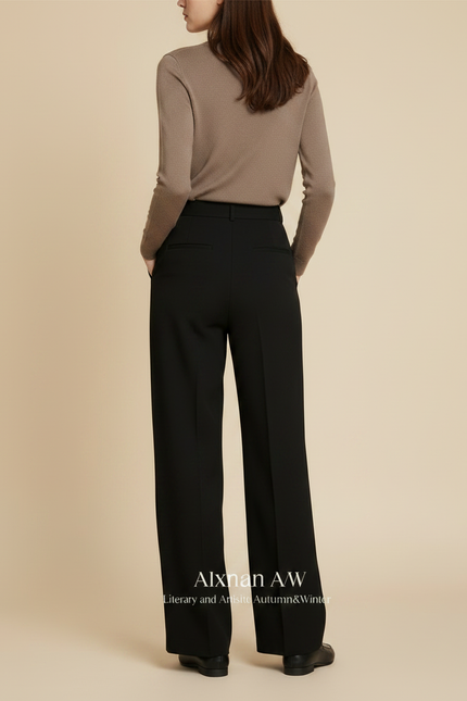 Pantalon Tergal Noir Femme - Polyester - vue 2