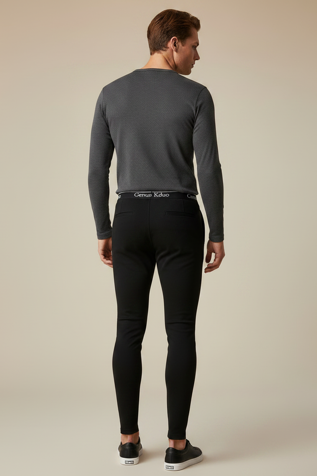 Pantalon Noir Moulant Sport Extensible Homme - Maille - vue 2