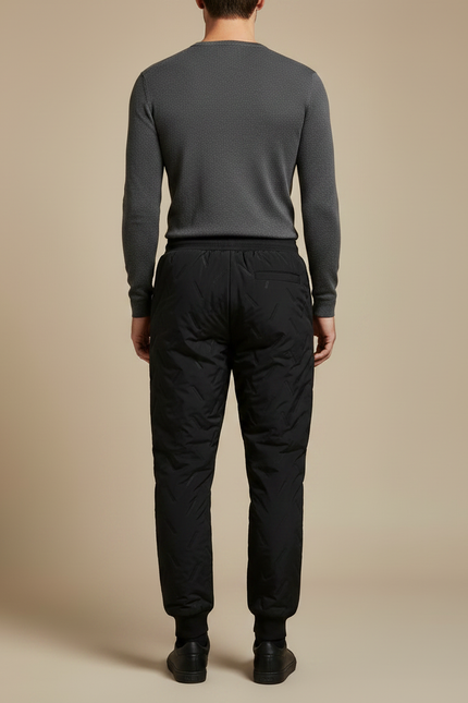 Pantalon Noir Matelassé Homme Sport Hiver - Polyester - vue 2