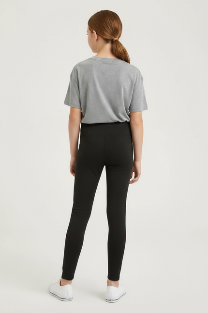Pantalon Noir Fille Confortable Extensible Sportif Hiver - Polyester - vue 2
