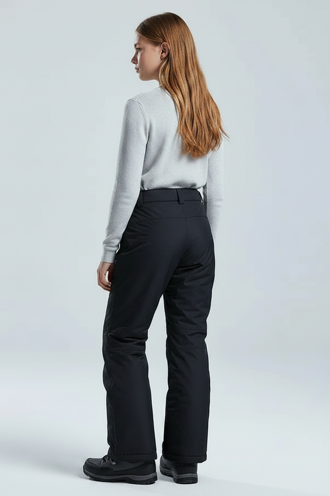 Pantalon Noir Ski Imperméable Enfant Hiver - Polyester - vue 2
