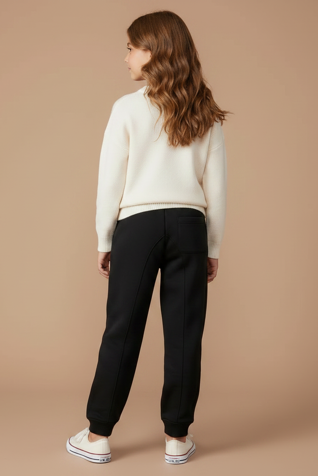 Pantalon Noir Molleton Ample Confortable Enfant - vue 2