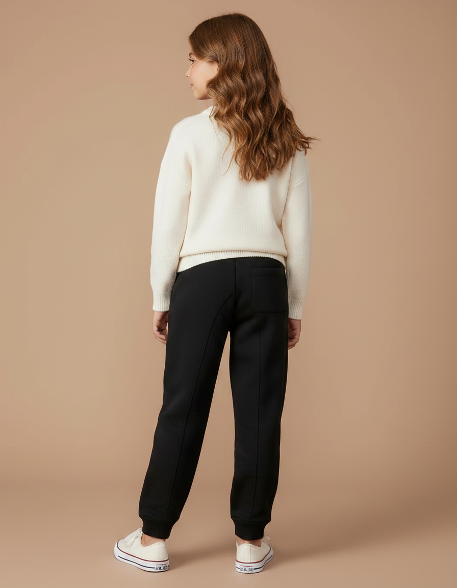 Pantalon Noir Molleton Ample Confortable Enfant - vue 2