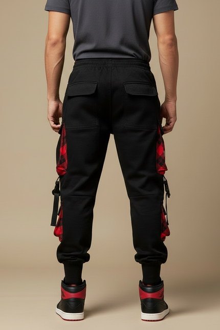 Pantalon Noir Avec Chaine Homme - Molleton - vue 2