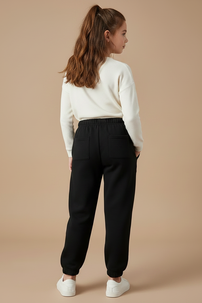 Pantalon Coton Noir - Molleton - vue 2