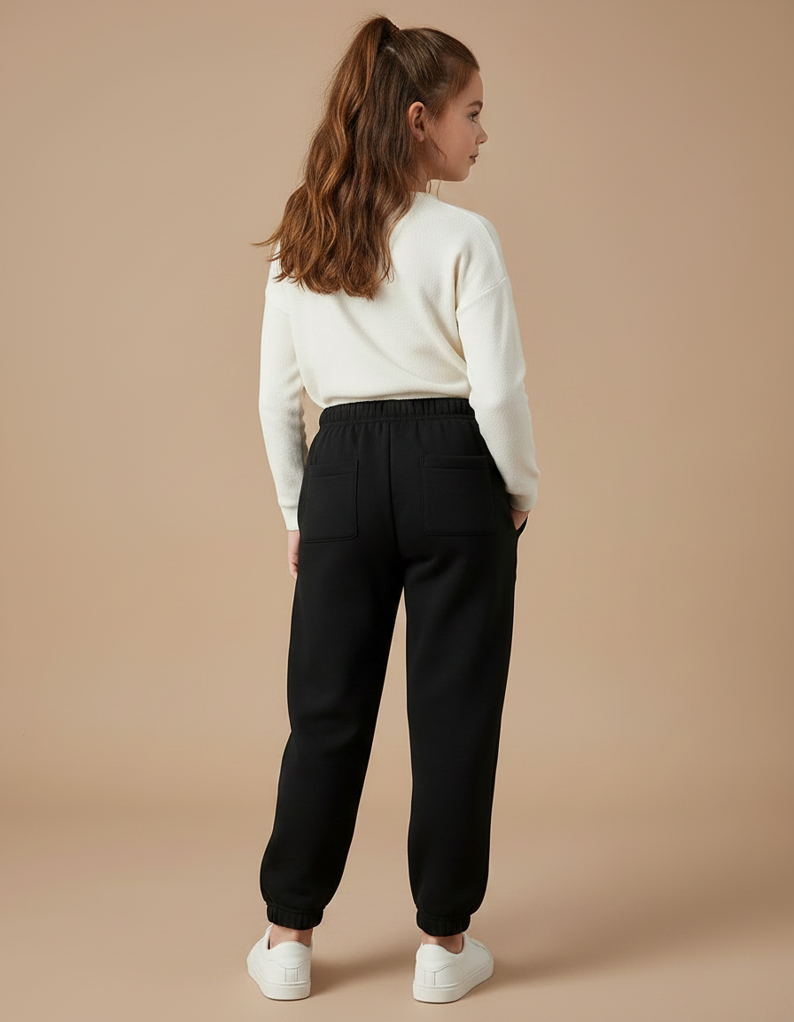 Pantalon Coton Noir - Molleton - vue 2