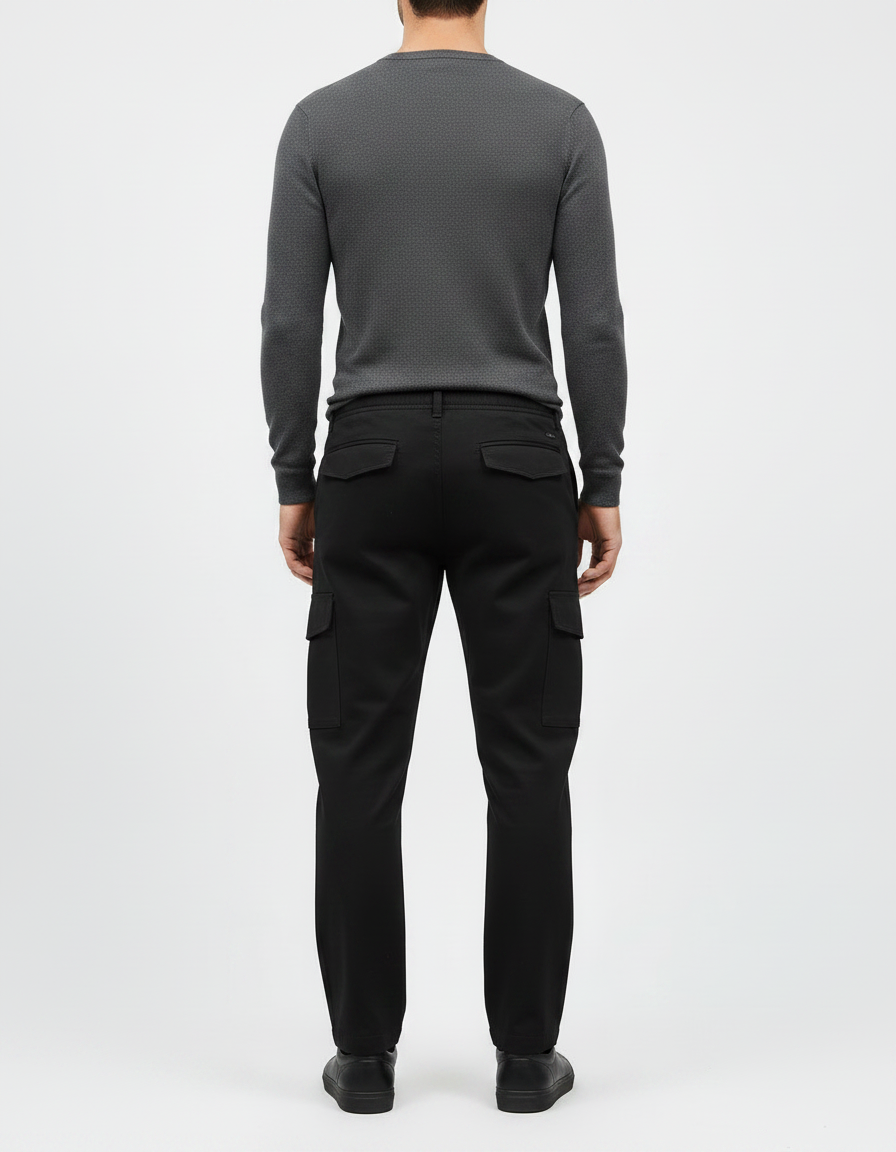 Pantalons Cargo Noir Homme - Polyester - vue 2