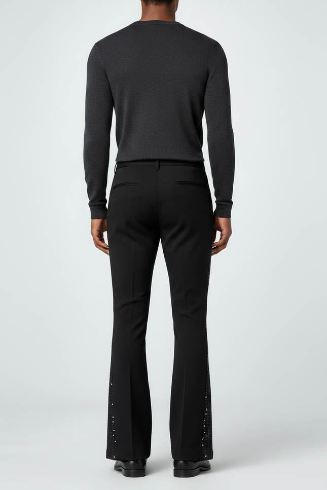 Pantalon A Sequin Noir - Polyester - vue 2