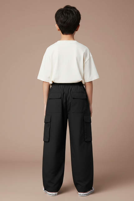 Pantalon Noir Efd0 - Polyester - vue 2
