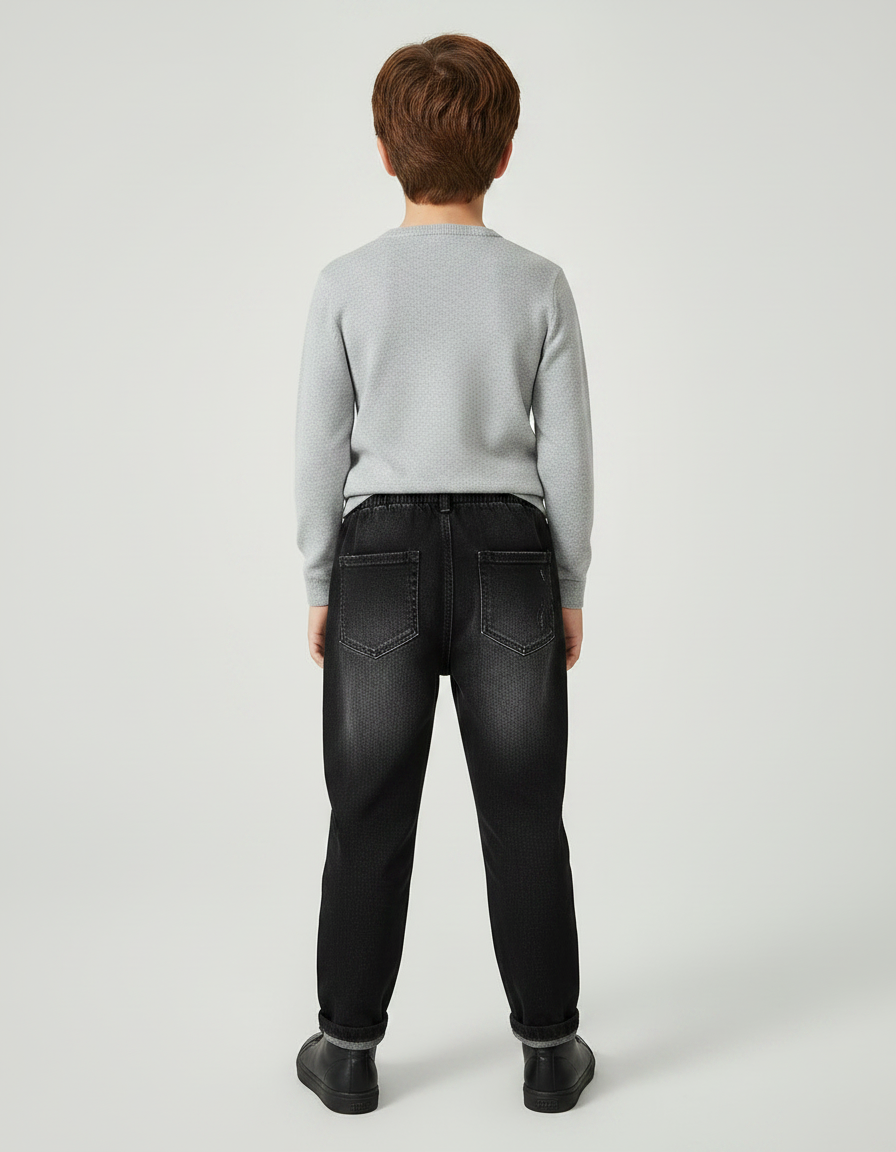 Pantalon Noir Déchiré Dégradé Denim Garçon - Jean - vue 2
