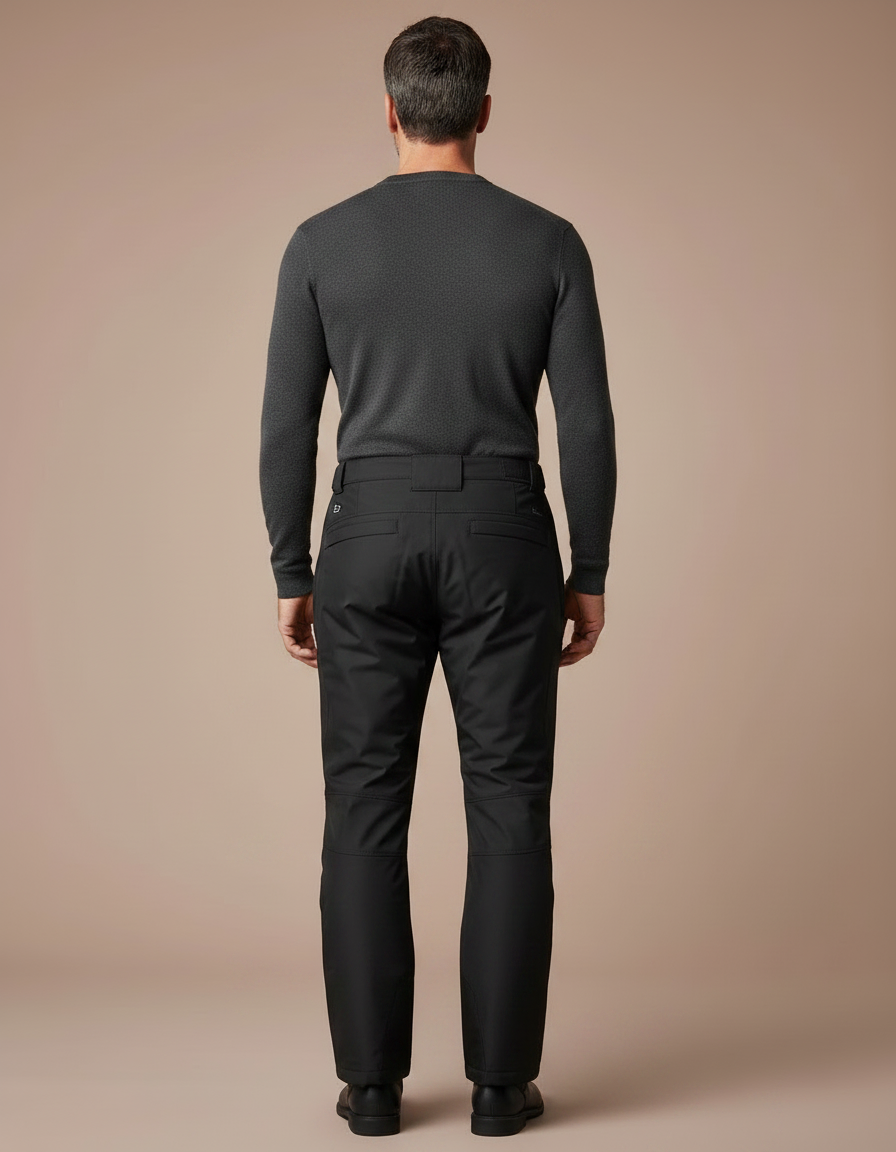 Pantalon Noir Imperméable Moto Homme Coupe Droite - Polyester - vue 2