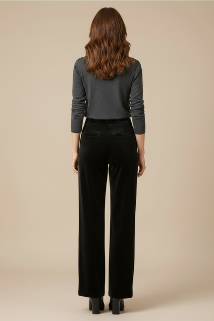 Pantalon Velour Noir Femme - Velours - vue 2