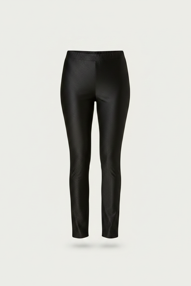 Pantalon Noir Brillant Slim Femme Hiver Chaud - Simili cuir - vue 3