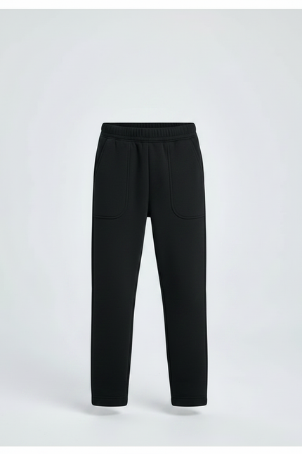 Pantalon Noir Molletonné Confortable Enfant Hiver - vue 3