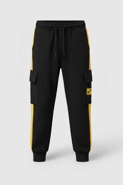 Pantalon Multipoche Noir - Molleton - vue 3