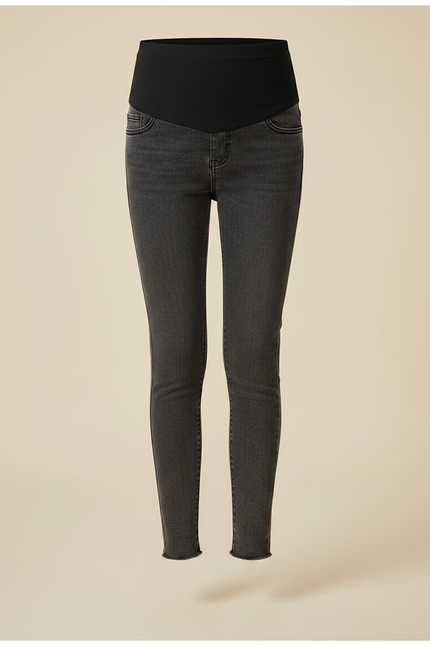 Pantalon Noir Jean Denim Maternité Confortable Fille Ajusté - vue 3