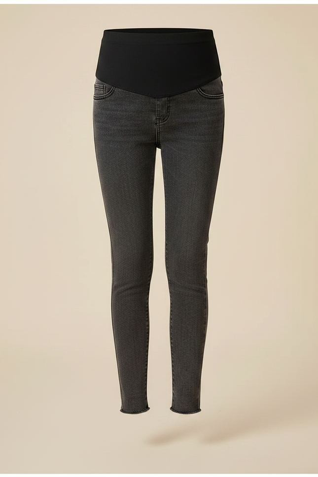 Pantalon Noir Jean Denim Maternité Confortable Fille Ajusté - vue 3