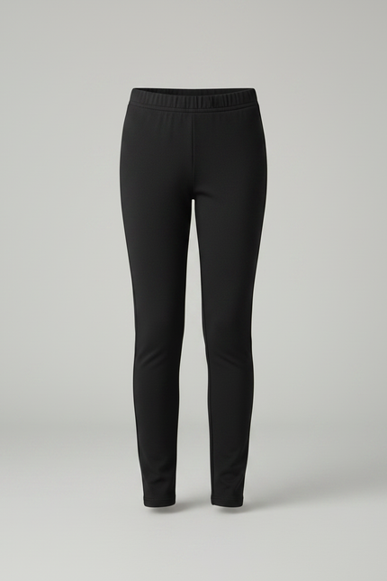 Pantalon Noir Extensible Confortable Slim Fille - Maille - vue 3
