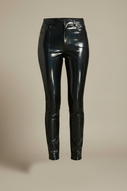 Pantalon Latex Noir Femme - Simili cuir - vue 3